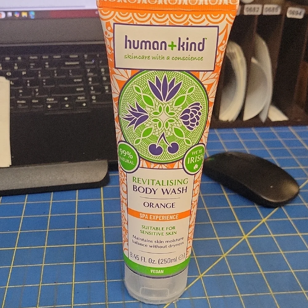 Human+Kind Orange Revitalising Body Wash 250ml New Tube